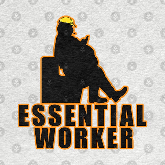 Essential Worker by  The best hard hat stickers 